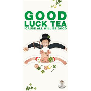 Tea Greeting Card-Good Luck