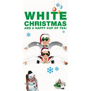 Tea Greeting Card-White Christmas