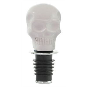 Skull Bottle Stopper-White