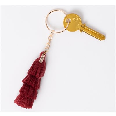Porte-clés Pompom rouge brique Porte-clés Pompom rouge brique