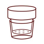 Slim pot-blue