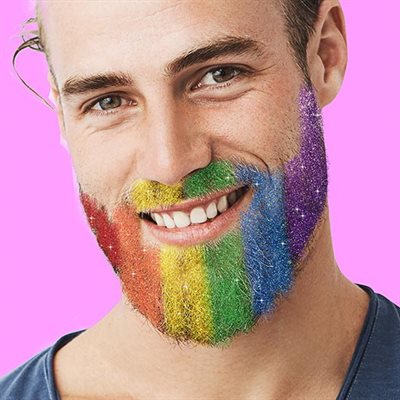 Paillettes de barbe arc-en-ciel Paillettes de barbe arc-en-ciel
